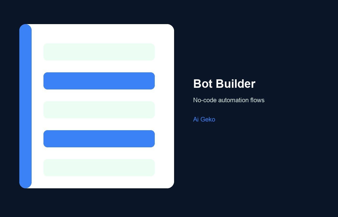 Ai Geko WhatsApp chatbot flow builder