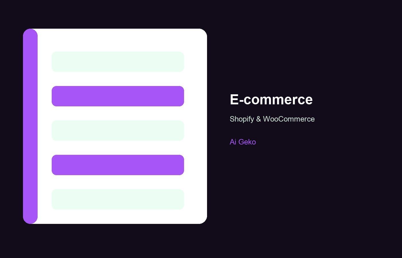 Ai Geko e-commerce automation interface