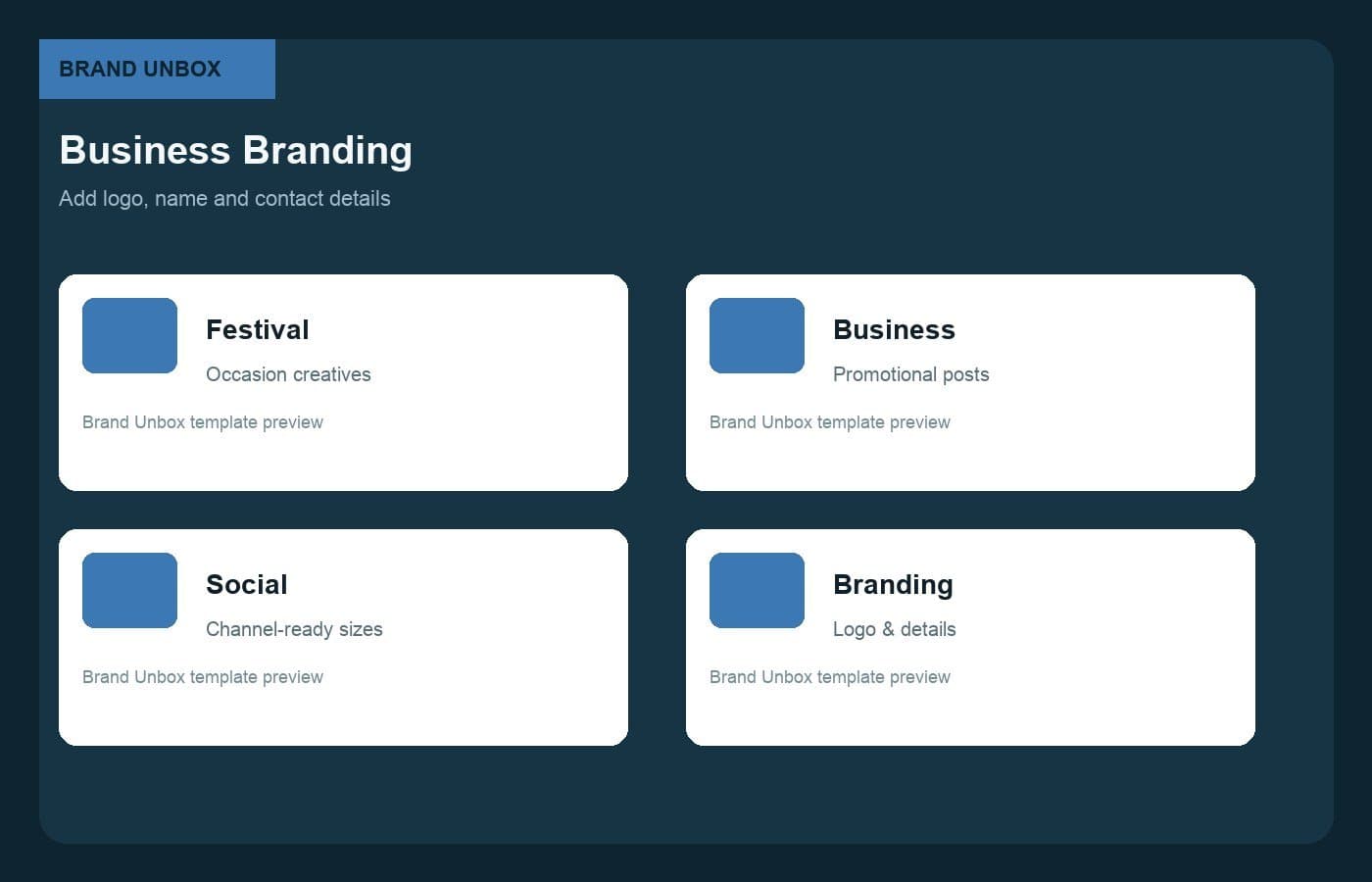Brand Unbox branded poster editor