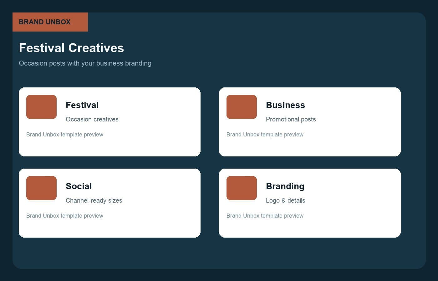 Brand Unbox festival poster maker